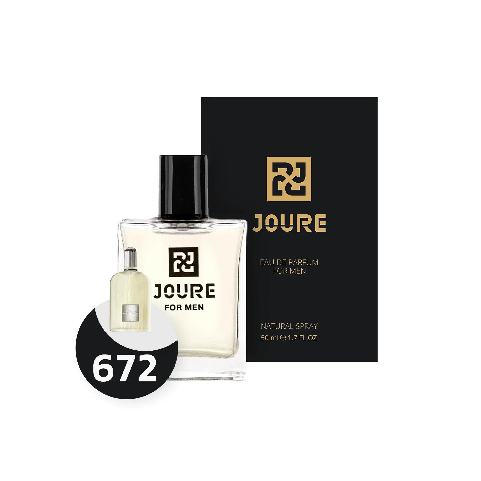 672 ادوپرفیوم مردانه ژوور مدل تام فورد گری وتیور 50میل (Tom Ford - Grey Vetiver) - تصویر 1
